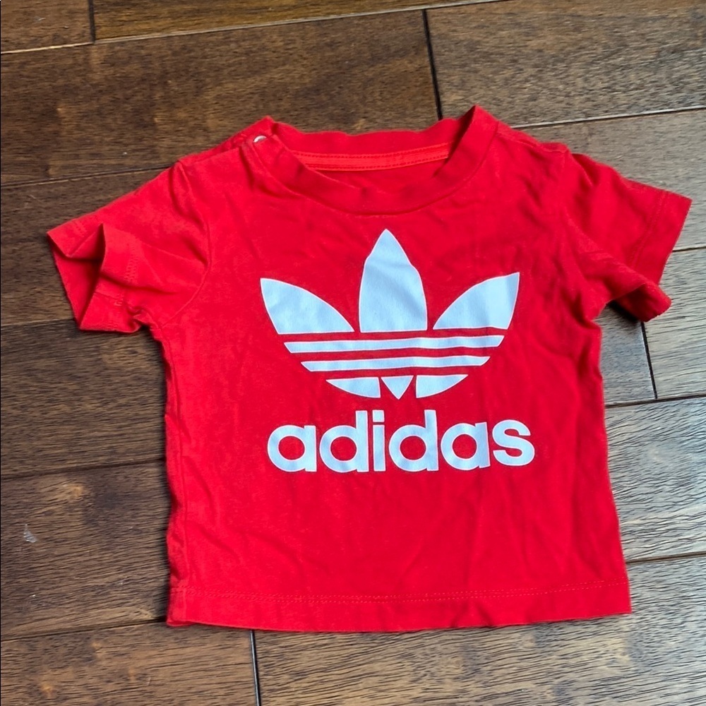 adidas Red Short Sleeve Tee